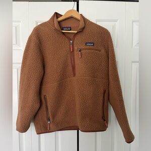 Patagonia Camel Brown Sherpa Quarter zip - Large